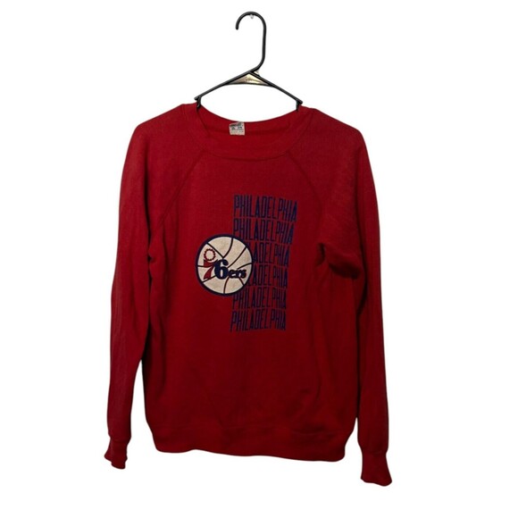 Philadelphia 76ers Sweatshirt Large Vintage Champion 80s Crewneck Basketball